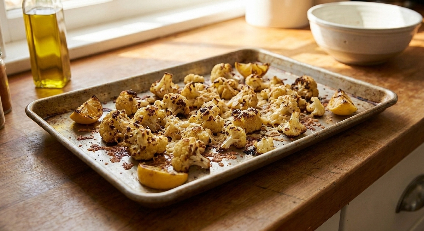 Crispy Parmesan Baked Cauliflower
