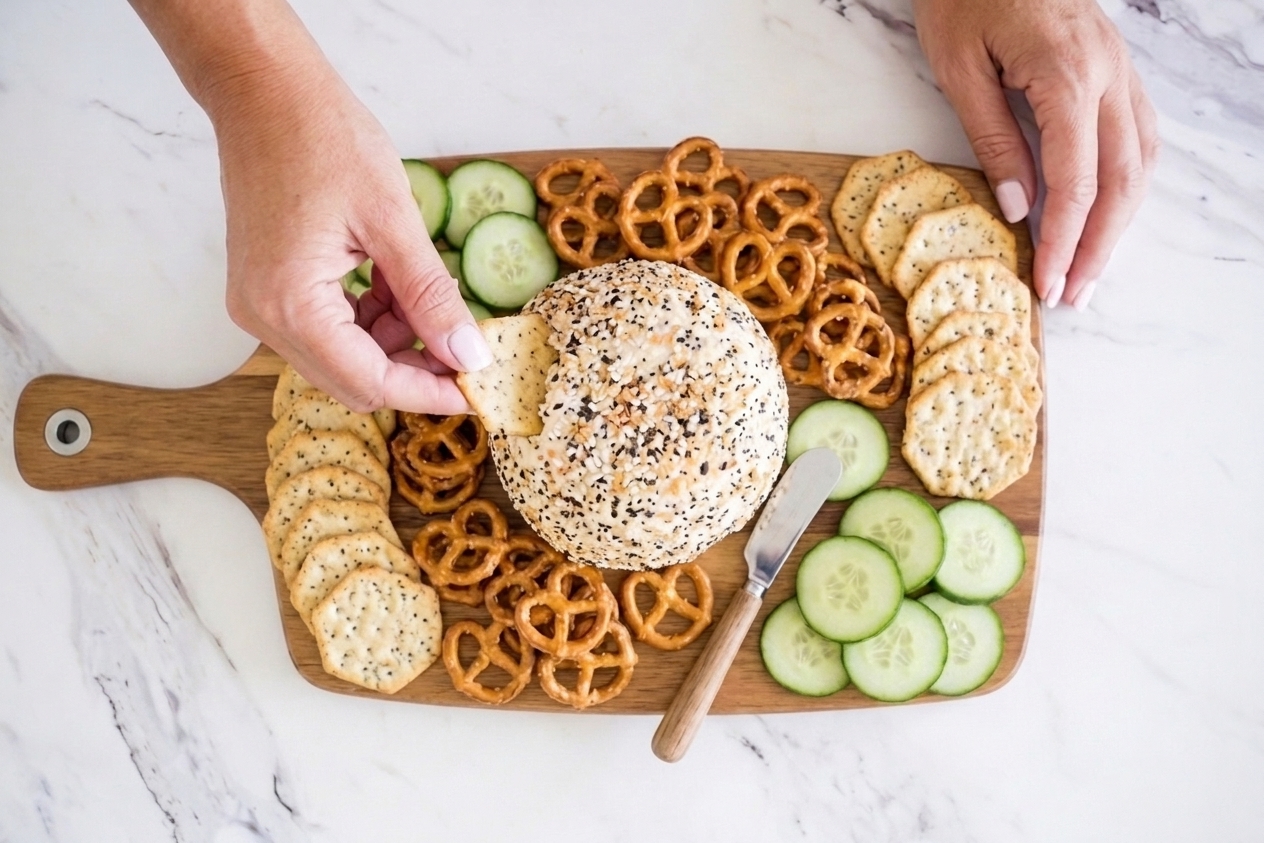 Everything Bagel Cream Cheese Ball