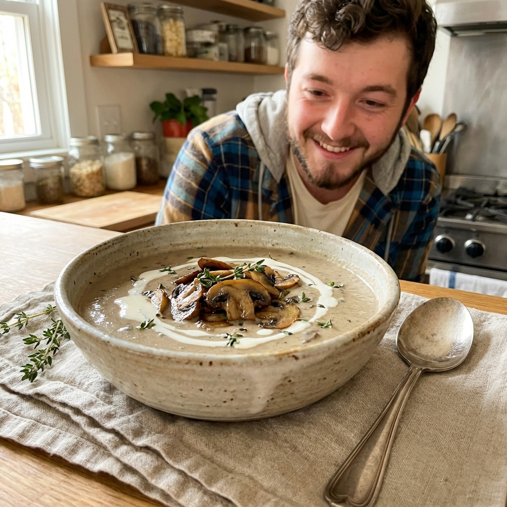 Rustic Cream of Mushroom Soup