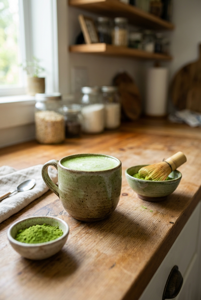 Rustic Matcha Latte