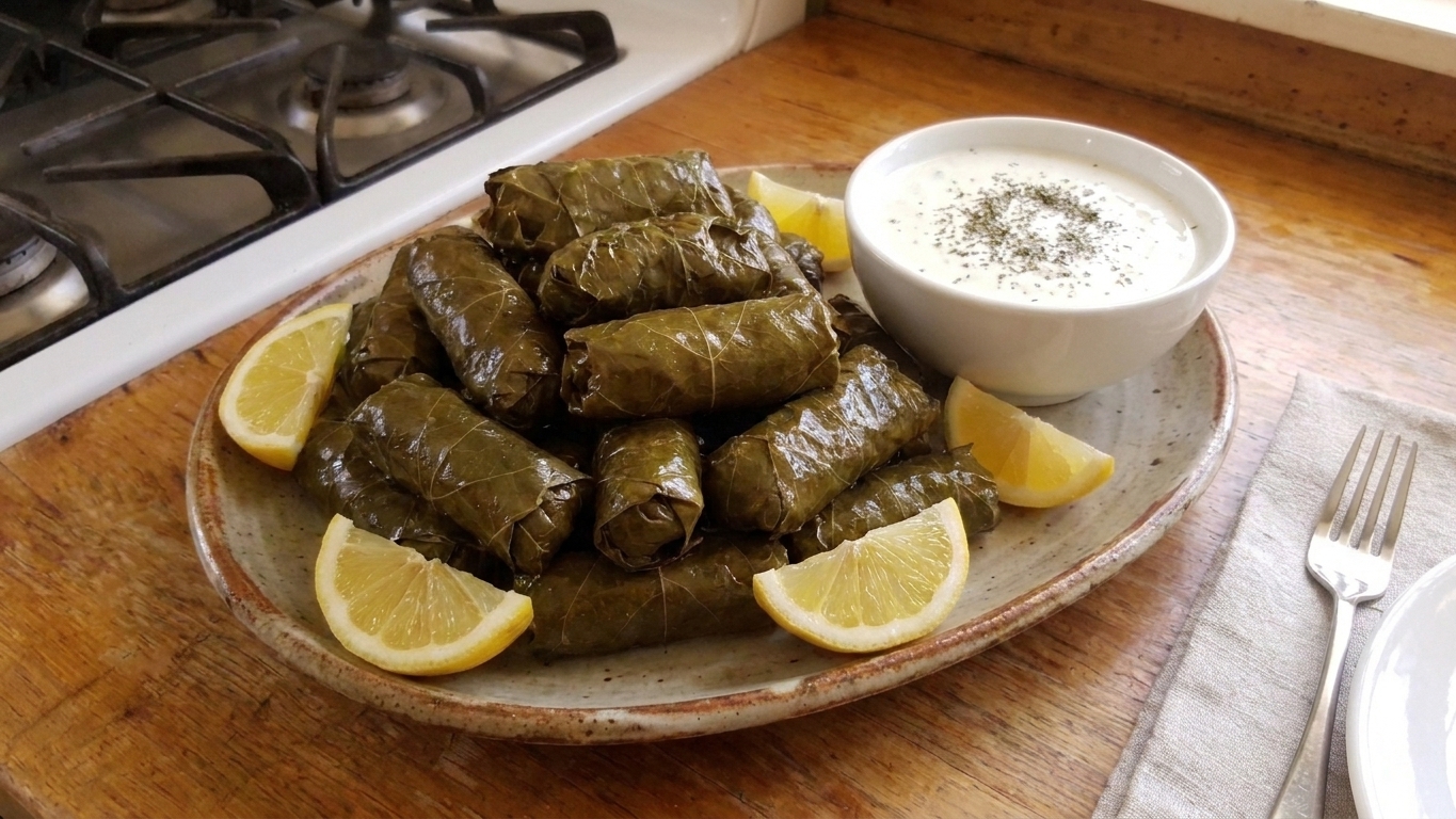 Homemade Dolma (Stuffed Grape Leaves)
