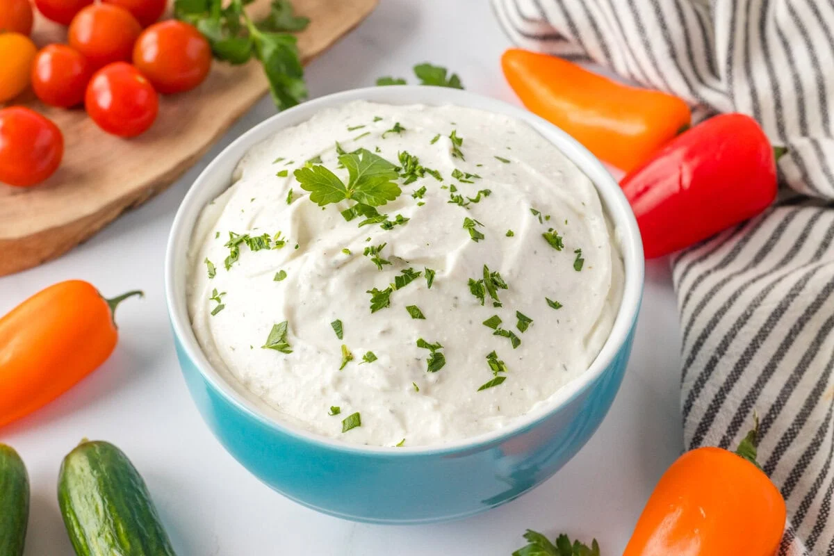 Cottage Cheese Ranch Dip (High-Protein Snack)