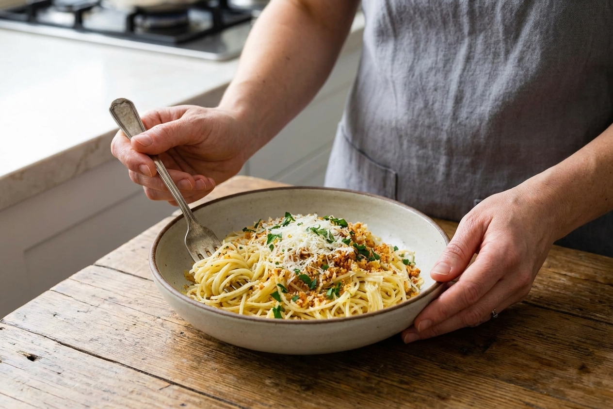 Garlic Lemon Angel Hair Pasta
