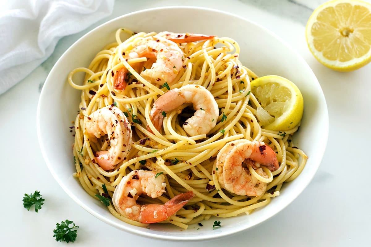 Sea Fruits Pasta with Lemon Garlic Butter