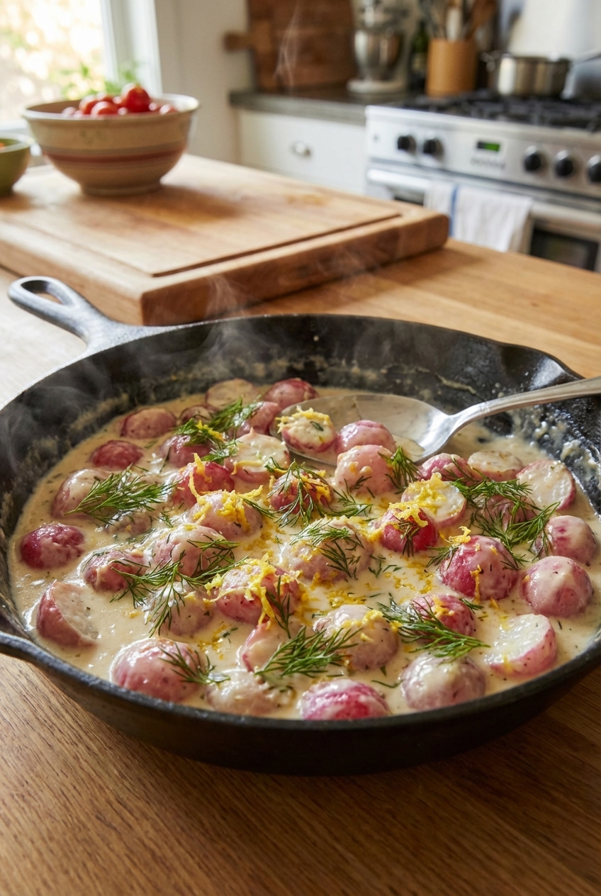 Velvety Butter-Braised Radishes