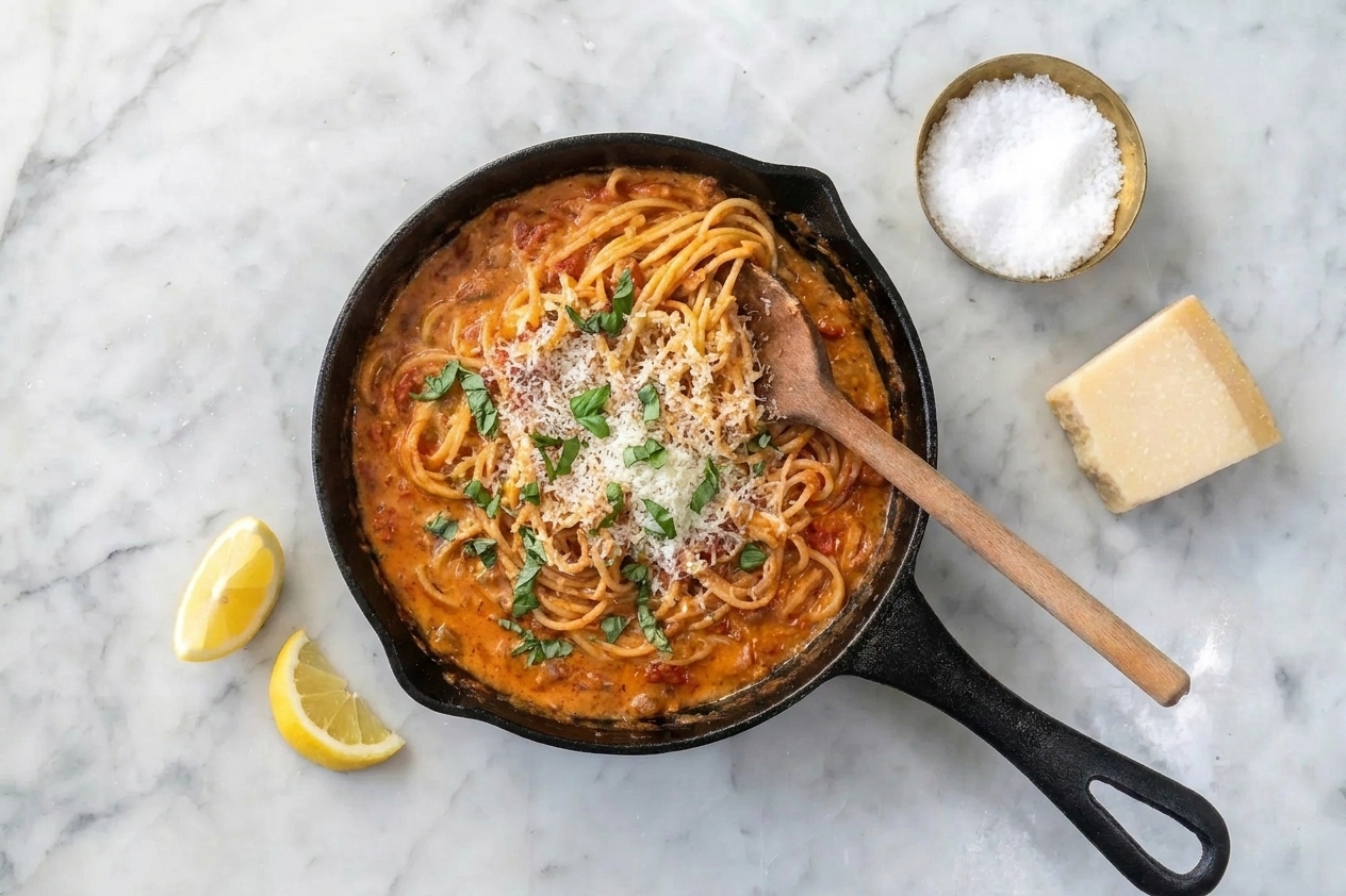 Creamy Tomato Garlic Pasta