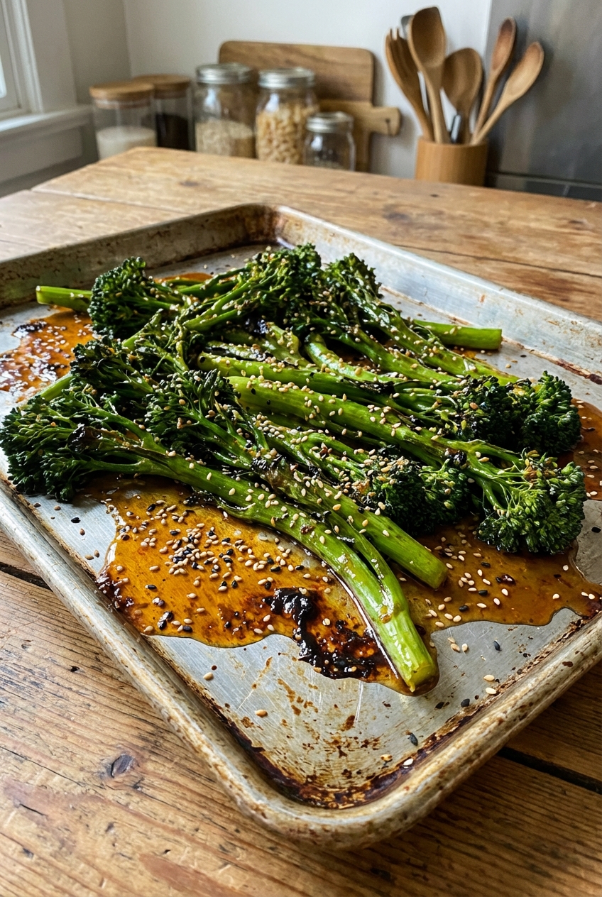 Sweet and Spicy Broccolini