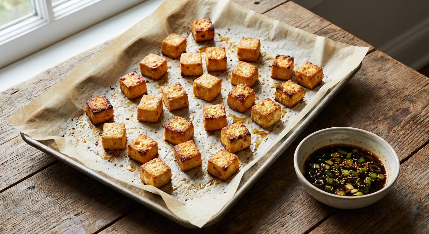 Crispy Baked Tofu Cubes