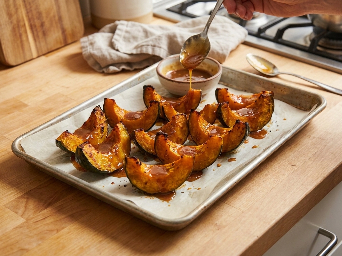 Roasted Kabocha Squash With Maple Miso Butter