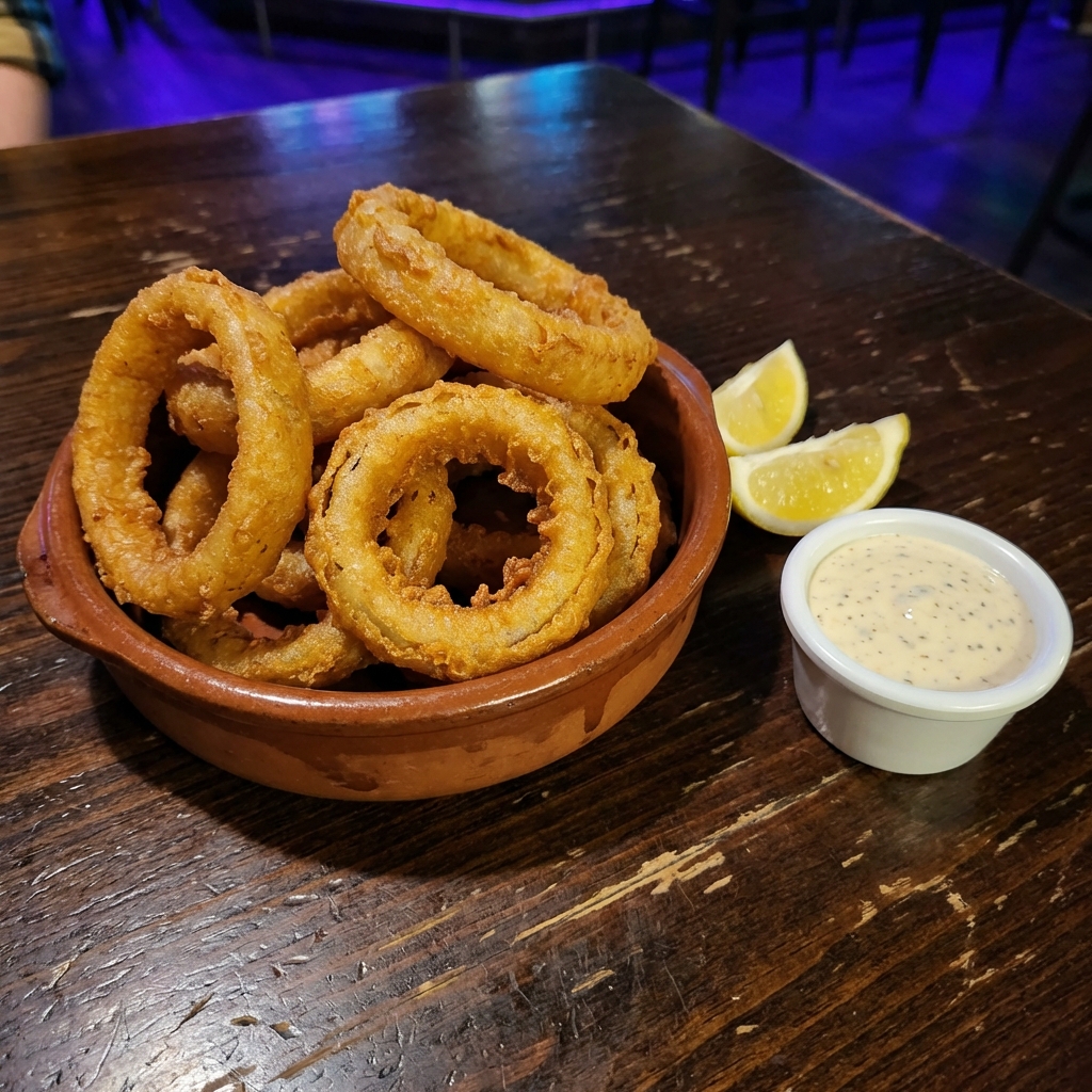 Rustic Onion Rings: Citrus-Kissed