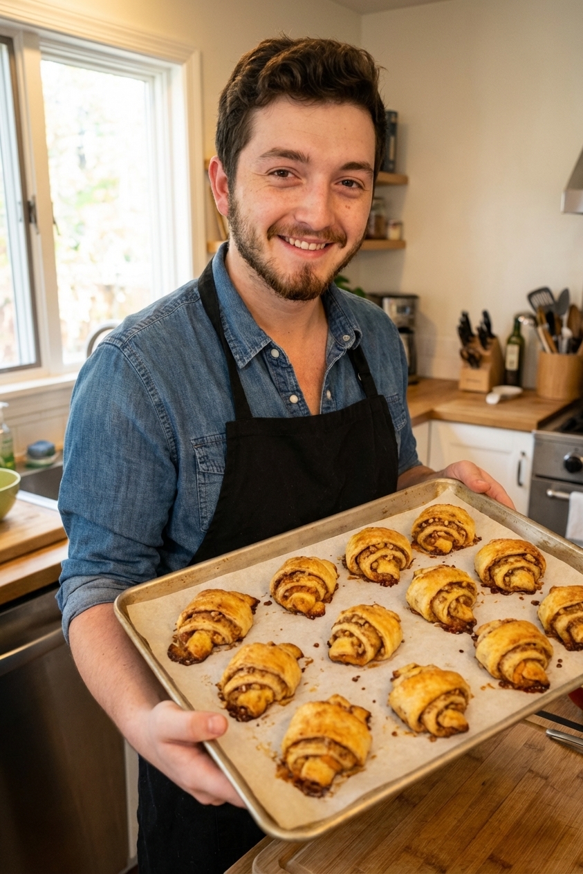 Walnut & Jam Rugelach (Cream Cheese Dough)
