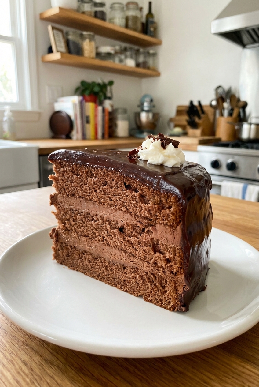 Elegant Chocolate Cake (Light and Fluffy)