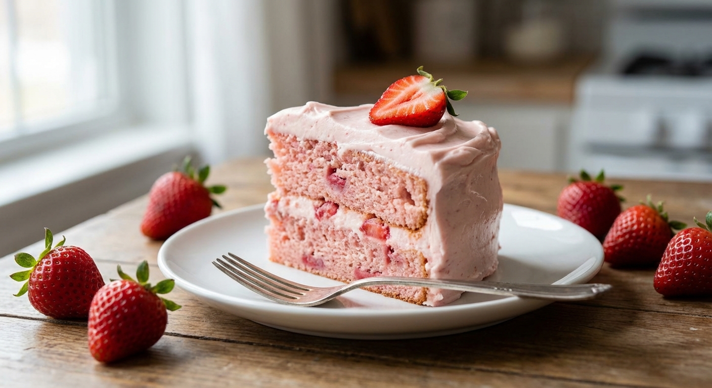 Modern Strawberry Cake