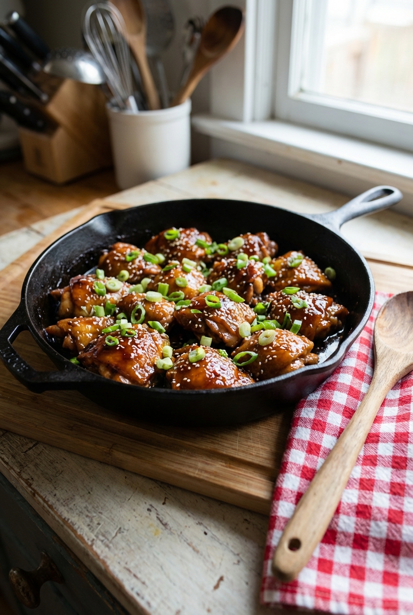 Fresh and Vibrant Bourbon Chicken