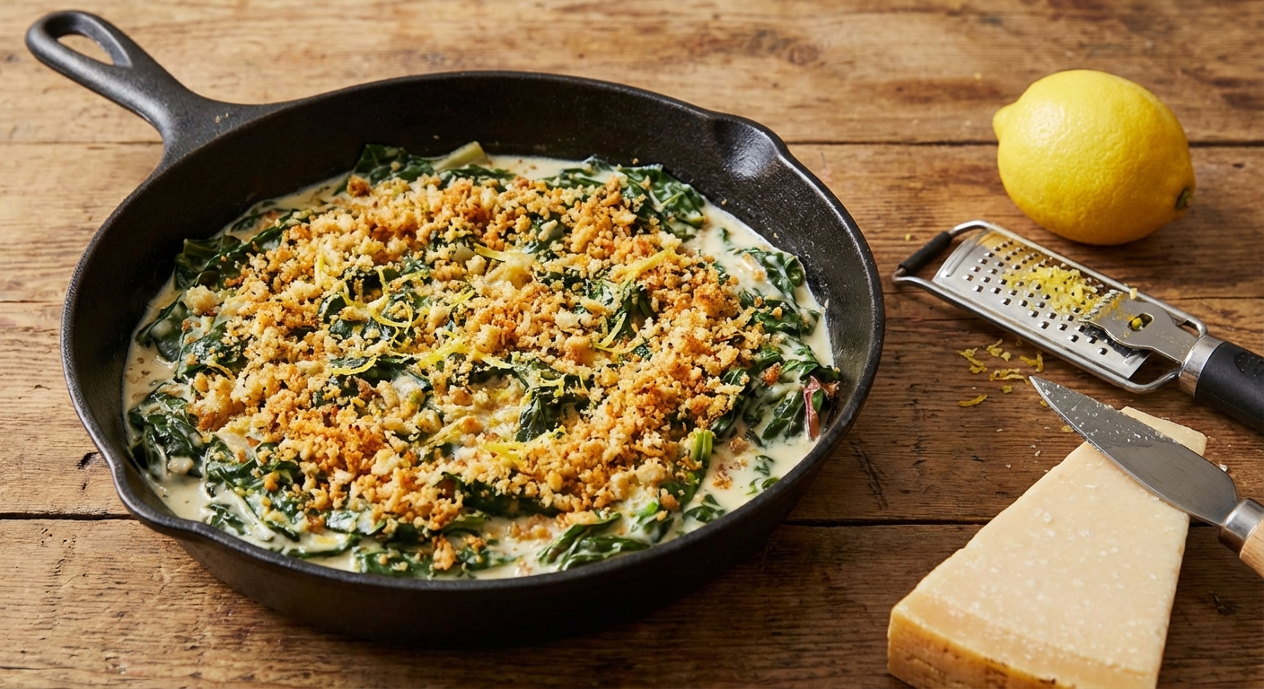 Festive Light and Creamy Swiss Chard