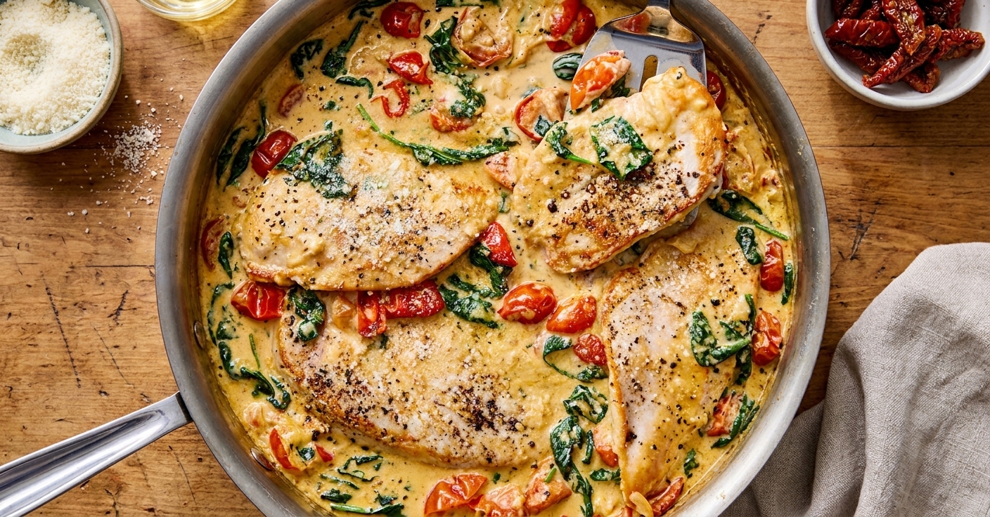 Low Carb Tuscan Chicken Skillet