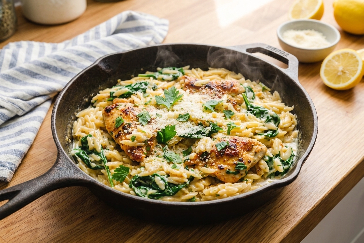 Creamy Lemon Chicken Orzo