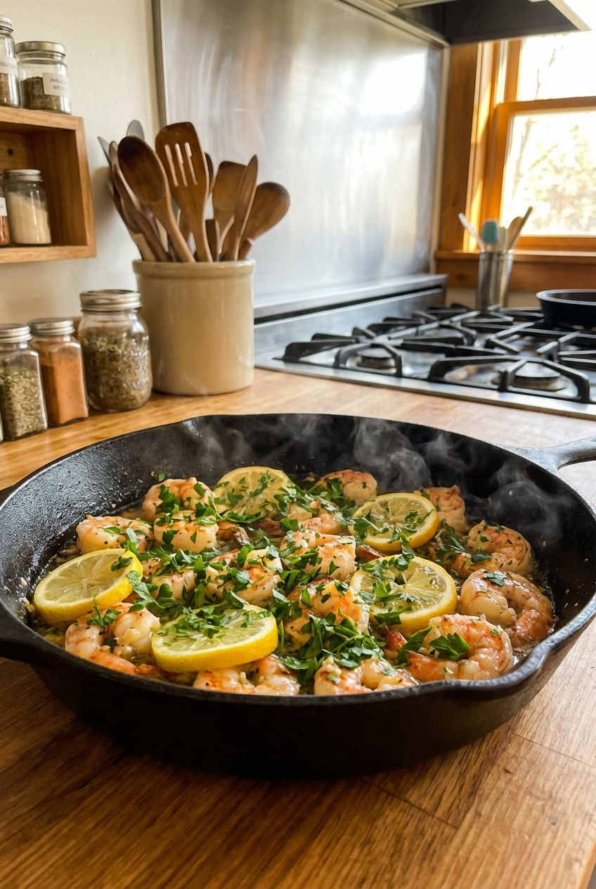 Quick Garlic Butter Shrimp Bowls