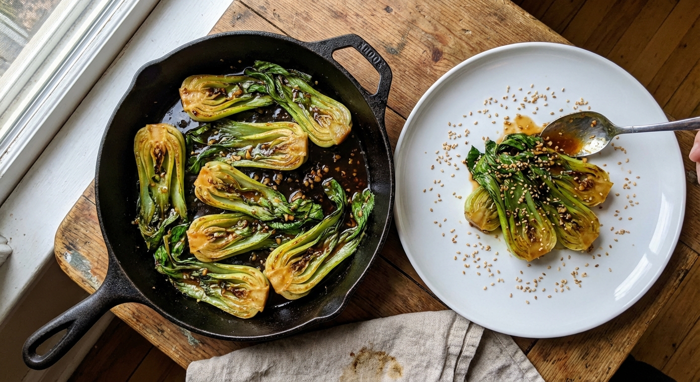 Restaurant-Style Tangy Sweet Bok Choy