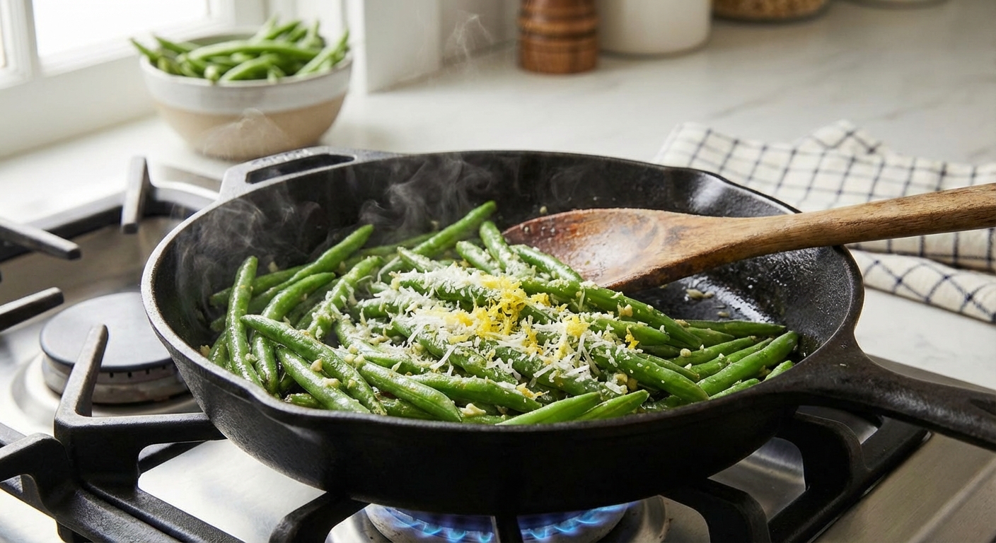 Easy Garlic Parmesan Green Beans