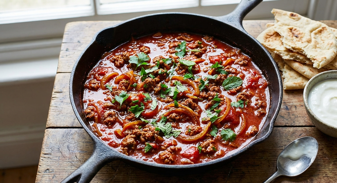 Spiced Ground Lamb with Pomegranate