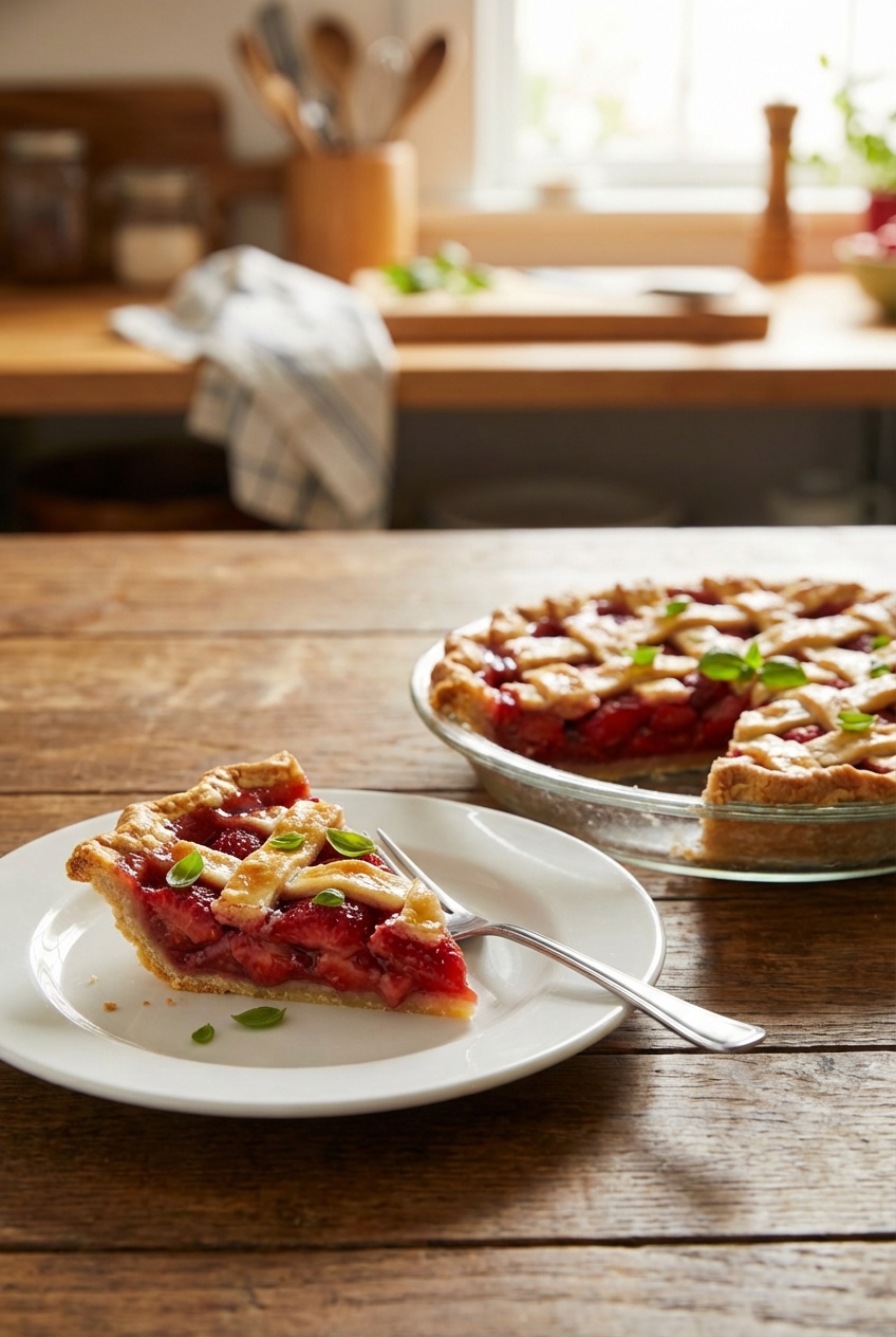 Light Strawberry Pie (Savory + Herbal)