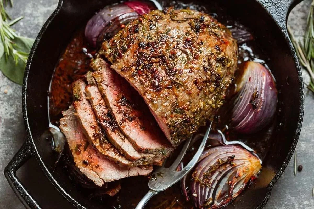 Garlic Herb Beef Striploin Roast