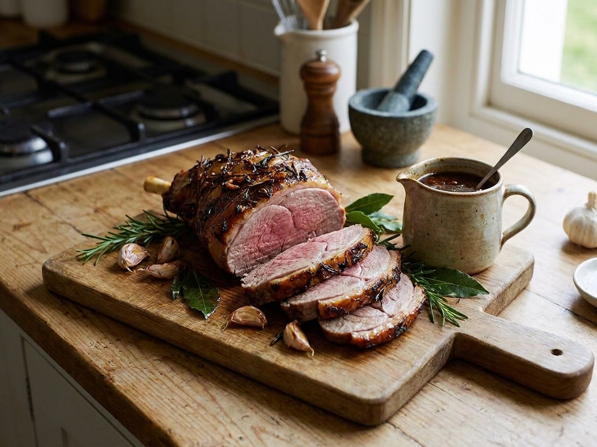 Garlic Rosemary Roast Lamb