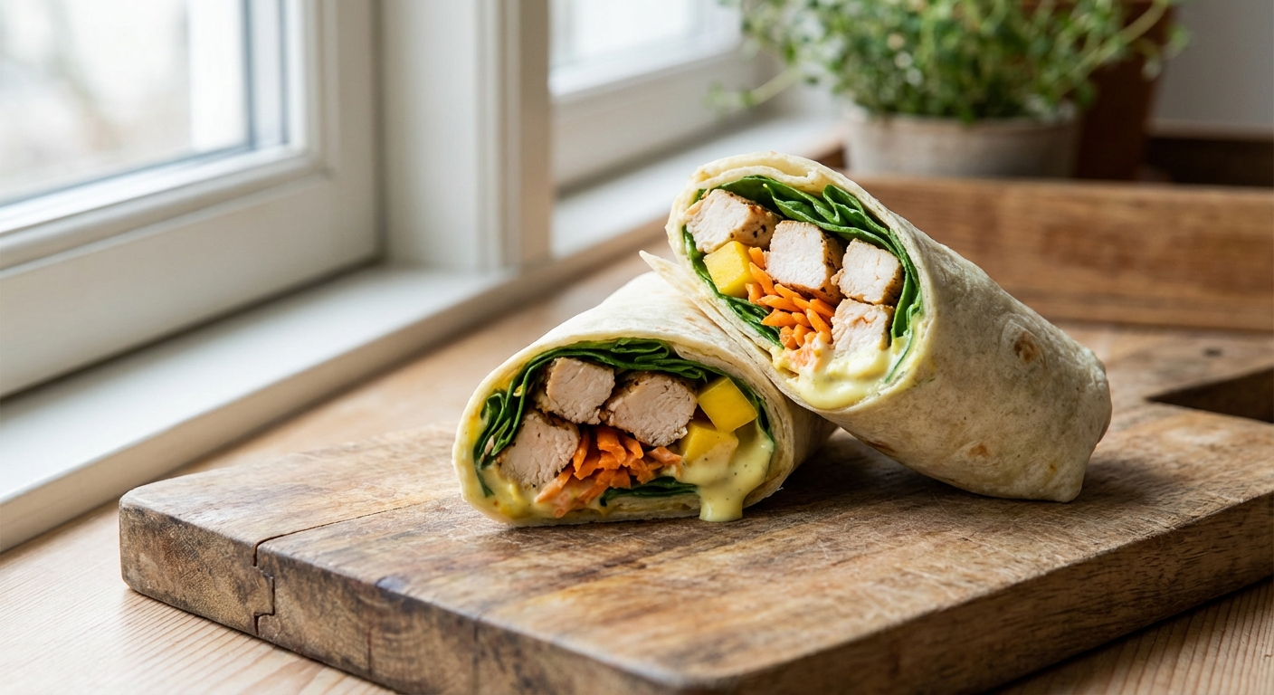 Nutritious Fruity Chicken Wrap