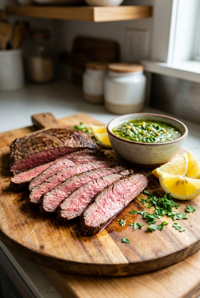 Healthy Zesty Steak With Tangy Citrus Herb Sauce