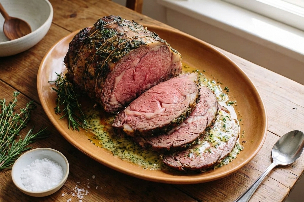 Garlic Herb Ribeye Roast