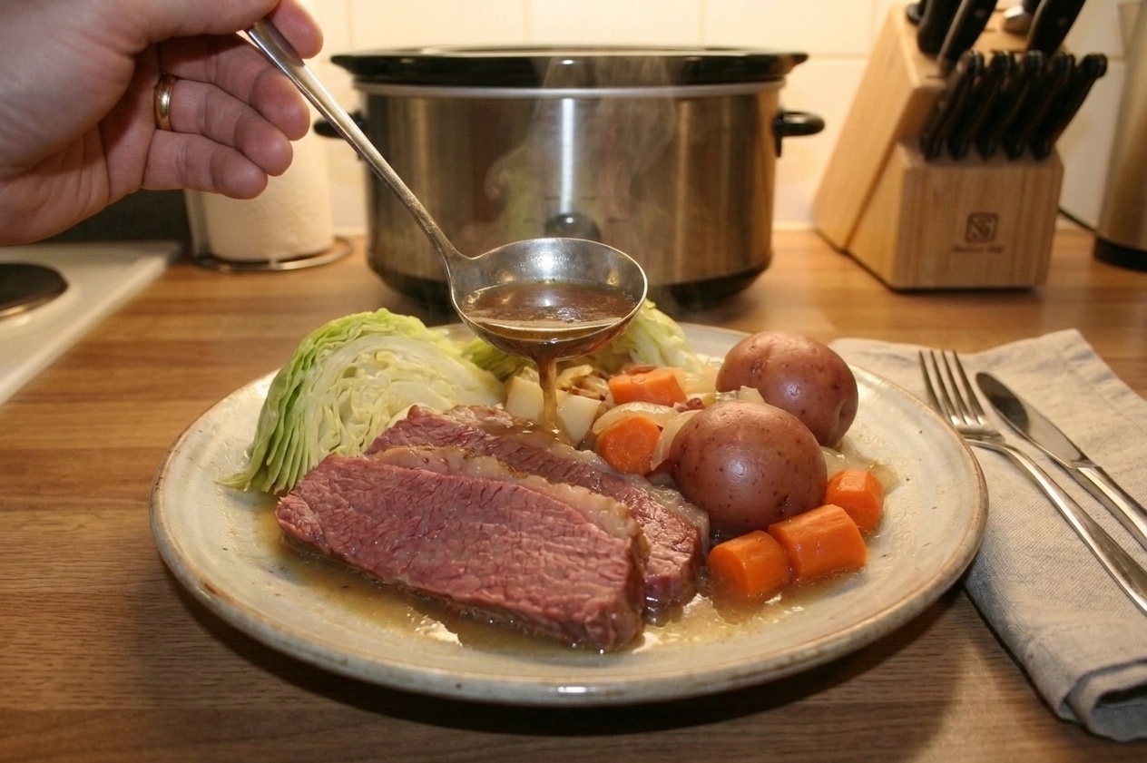 Slow Cooker Corned Beef and Cabbage