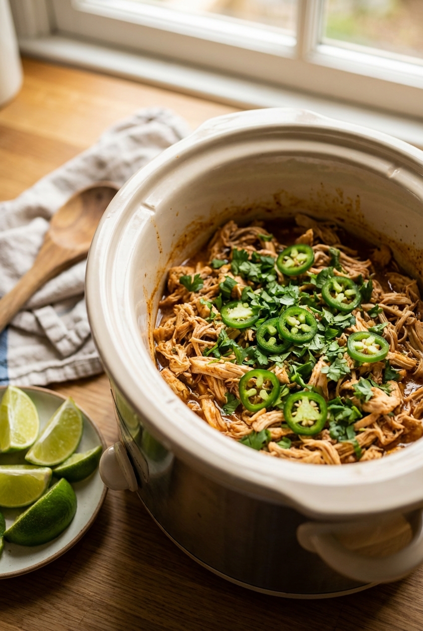Easy Crock Pot Chicken Tacos
