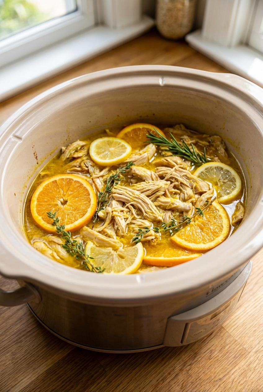 Bright & Citrusy Crockpot Chicken