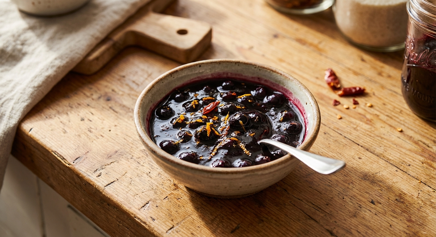 Sweet and Spicy Blueberry Sauce