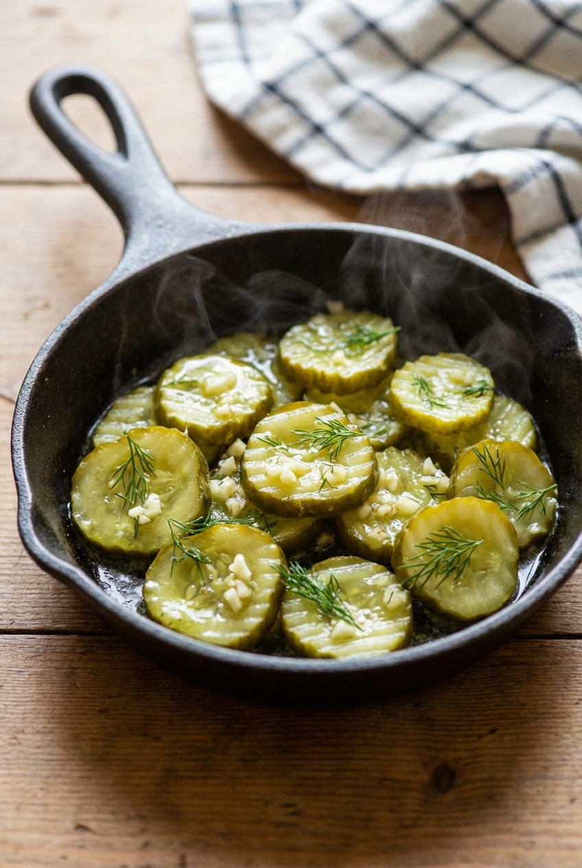 Warm Dill Pickles (Stovetop Comfort Pickles)