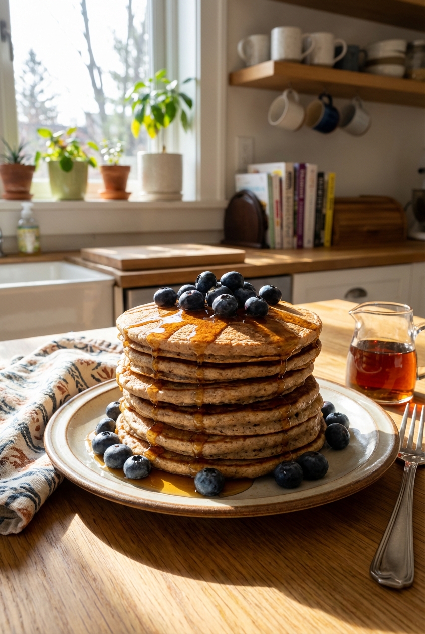 Healthy Whole-Grain Bisquick Pancakes