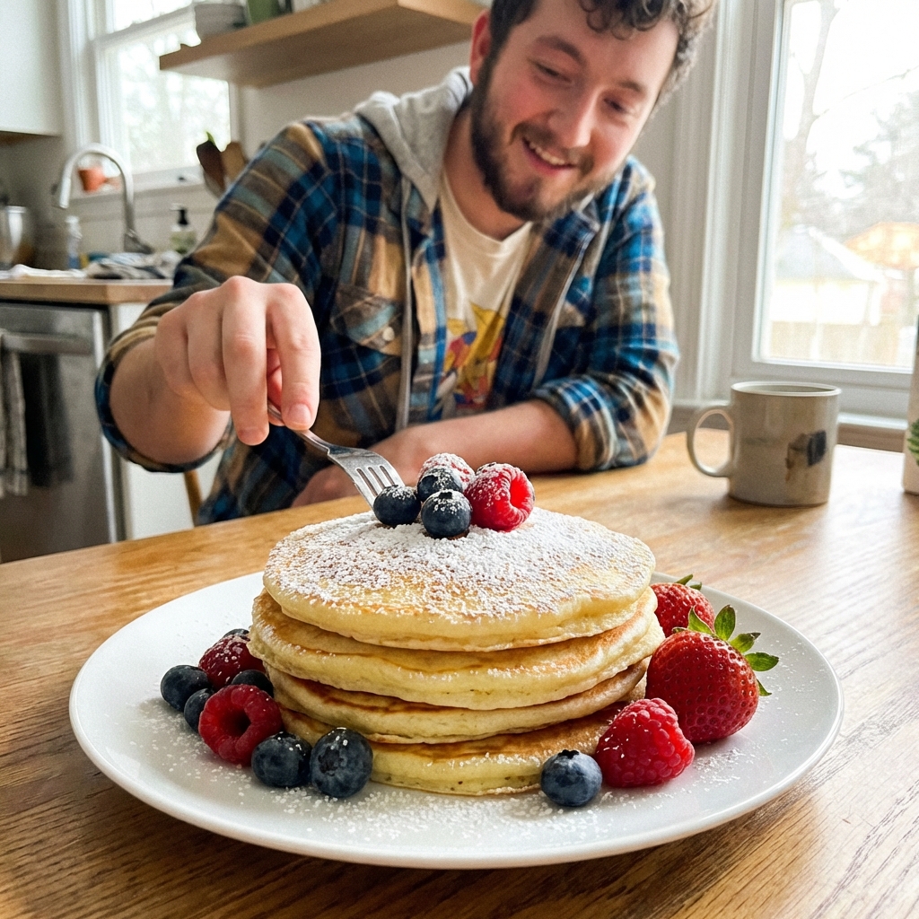 Light and Fluffy Lemon Ricotta Pancakes