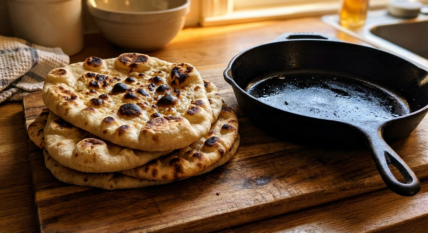 Sourdough Discard Naan Bread