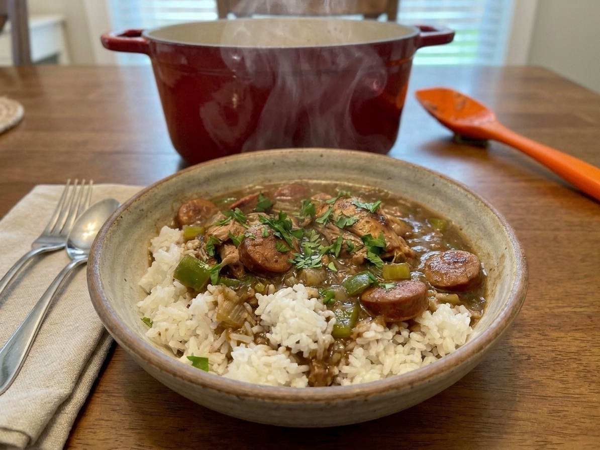 Cajun Chicken and Sausage Gumbo