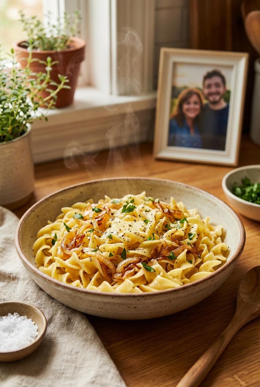 Warm & Cozy Buttered Egg Noodles