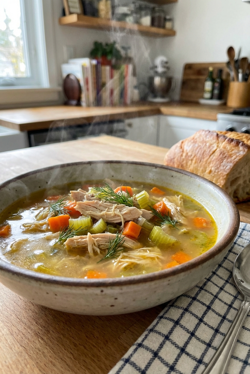 Simple Easy Chicken Soup (Juicy, Tender Chicken)