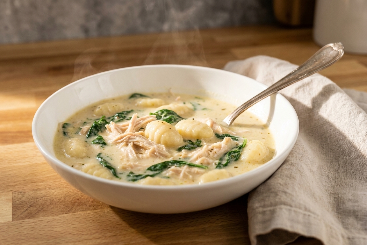 Copycat Olive Garden Chicken Gnocchi Soup
