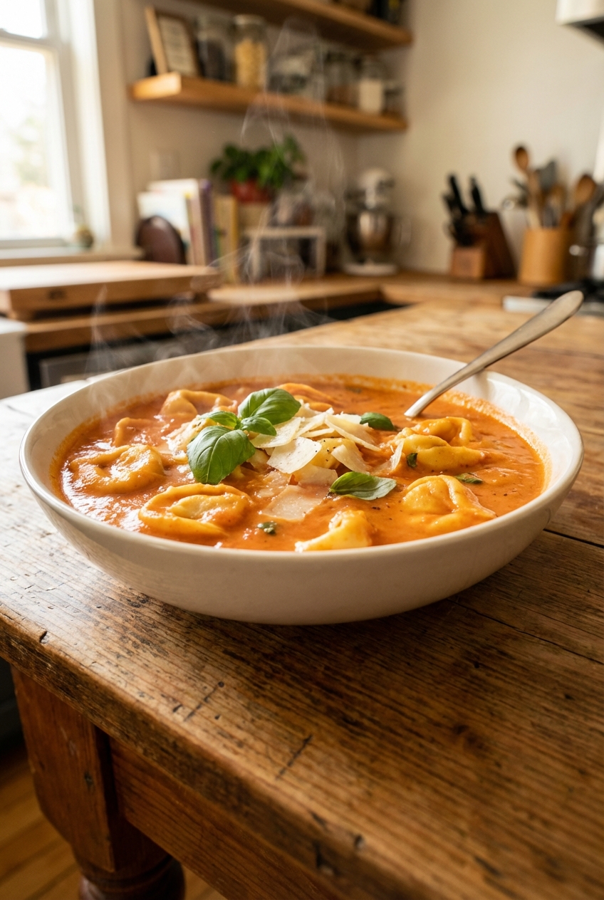 Creamy Tomato Tortellini Soup (+ Cozy Favorites)