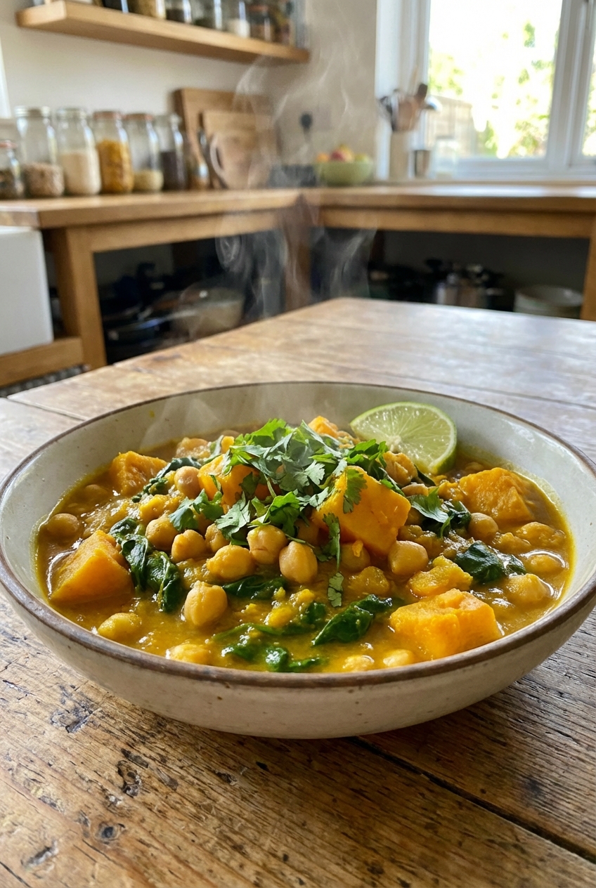 Savory Pumpkin Chickpea Curry