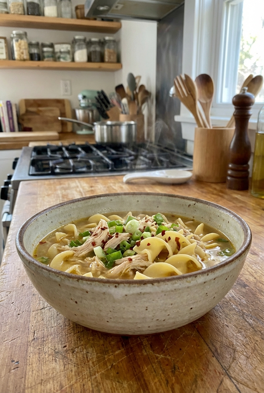 Sweet & Spicy Chicken & Noodle Soup