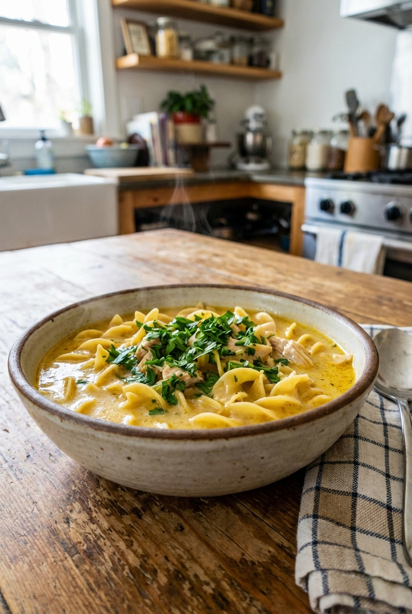 Spiced Chicken and Noodles