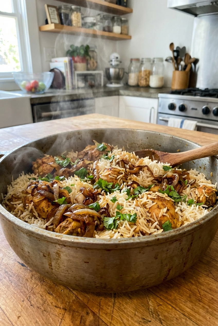 Spiced and Aromatic Chicken Biryani