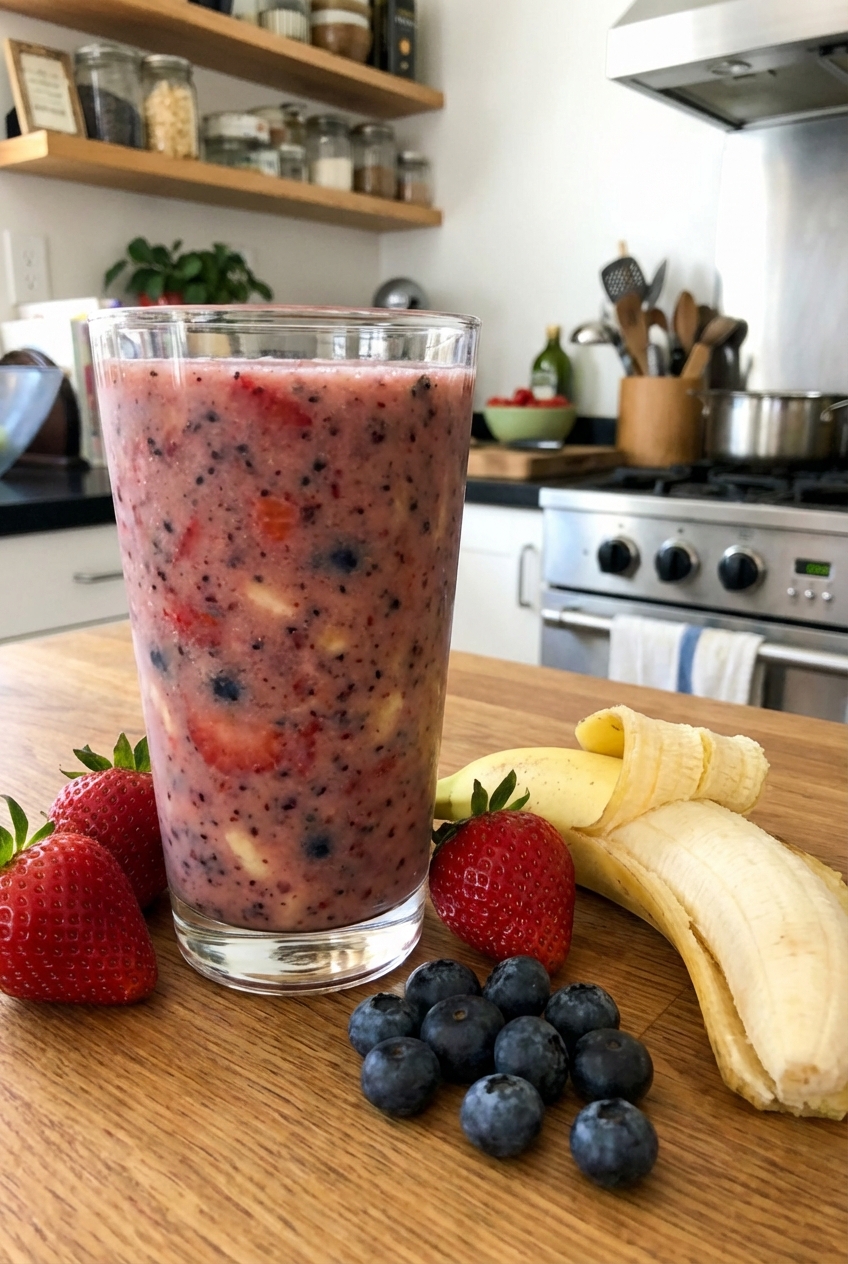 Refreshing Mixed Fruit Smoothie