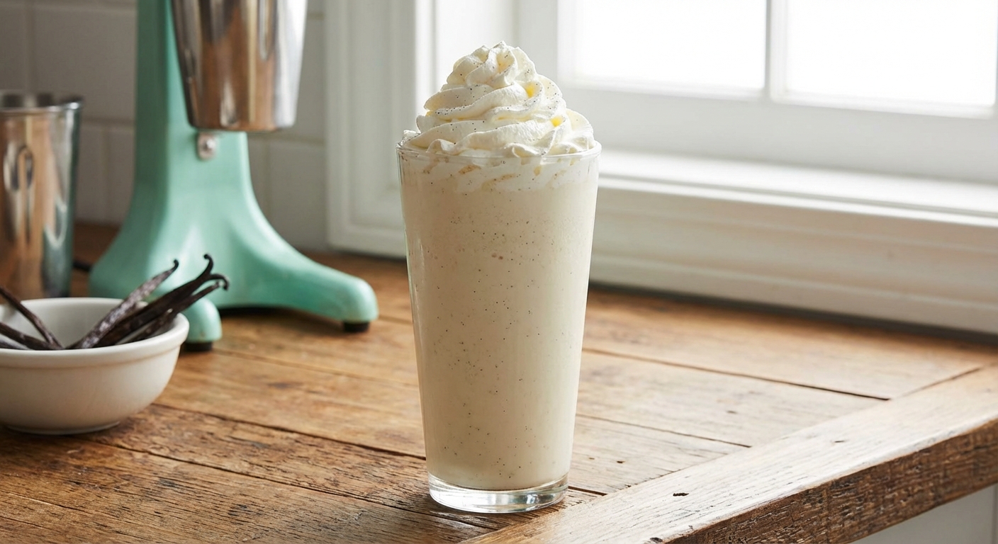 Creamy Vanilla Bean Milkshake (Diner-Style)
